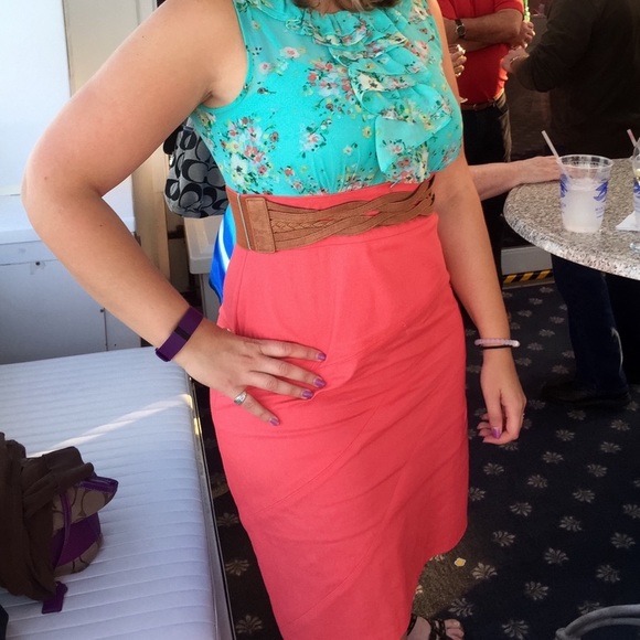 Alyx Blue & Coral Floral Dress Size 14 SOLD - Picture 13 of 13